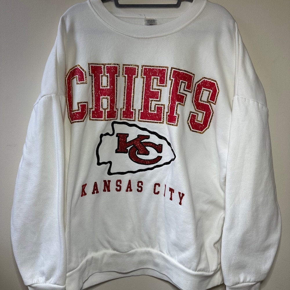 Custom Rhinestoned Kansas City Chiefs Crewneck